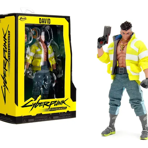 Jada Toys Figure 6″ Cyberpunk Edgerunners David Martinez Interchangeable Heads, Hands, and Accessories 35004