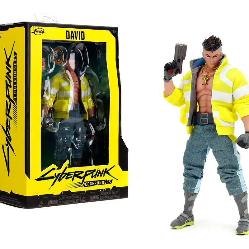 Jada Toys Figure 6″ Cyberpunk Edgerunners David Martinez Interchangeable Heads, Hands, and Accessories 35004