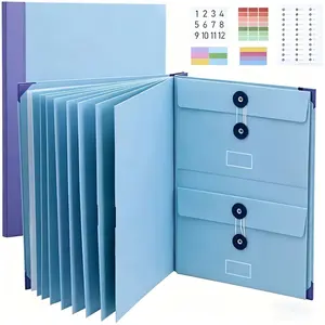 Portable Accordion File Organizer Manila Folder for Important Documents - Ideal for Passports, Birth Certificates & More