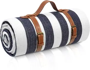 80”x 80” Picnic Blanket Extra Large, Waterproof and Foldable Beach Blanket, 3-Layer Outdoor Blanket for 6 to 8 Adults, for Camping, Park, Beach, Grass, Indoors