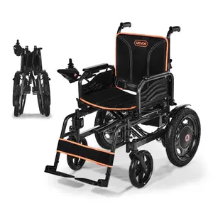 Battery Operated Electric Wheelchair for Adults,  Foldable Lightweight All-Terrain Portable Motorized Mobility Tool, 265lbs Capacity, 13-mi Travel Range for Seniors, Battery Operated Wheelchair