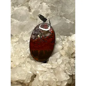 Red Moss Agate Pendants