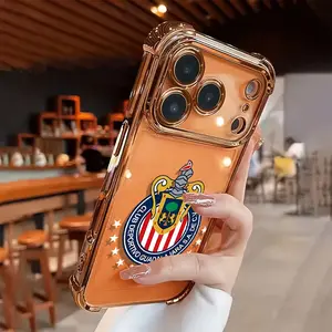 Chivas De Guadalajara  Pattern Casing The new electroplated transparent TPU airbag shock-proof phone case is suitable for iPhone 17 Pro Max (16, 15, 14, 13, 12, 11 Pro Max - simple and fashionable shock-proof soft case protection