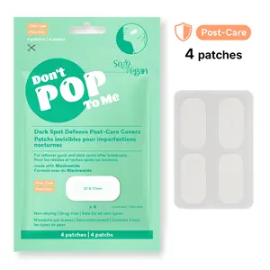 SoloVegan Hyperfade Post-Care Acne Pimple Patches 4ct Multi-Pack (30g), Niacinamide + Salicylic Acid, Wide Coverage Moisturizer for Acne-Prone Skin, Dark Spot Defense After Popping, Redness, Acne Care