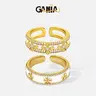 GANIA 2pcs Cross Promise Rings for Women Eternity Stackable Wedding Open Band Adjustable Finger Statement Engagement Gifts Nickel Free Lead Free  Valentine's Day gift
