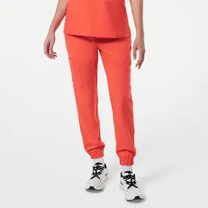 Zenir | Women's StretchFit Jogger Scrub Pants - Tiger Orange