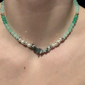 CHRYSOPRASE ELASTIC GEMSTONE NECKLACE️!