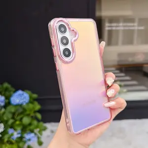 Hard Phone Case For Samsung A17 S26 A36 A56 A06 A16 A26 A15 A35 A55 A14 A54 S24 S25 FE S25 Plus Ultra 5G Acrylic Gradient Color Shockproof Cover