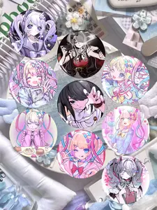 Anime Themed Badge Collection, Cute Character Design Hearts Love Brooches, Perfect Gift for Women & Girls, Ideal for Daily Wear & Collecting