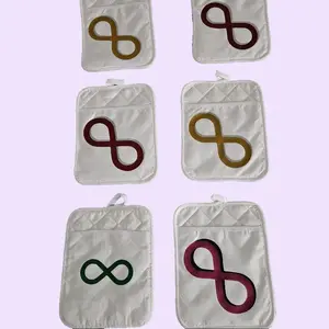 Autism Acceptance Infinity Symbol Pot Holder with Glitter – 8.5" x 7" Heat-Resistant Pot Holder with Pocket Oven Bakeware