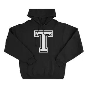 Men's custom initial hoodie with personalized letter Graphic Hoodie - Long Sleeve Pullover Regular Fit | Soft & Breathable Fabric, Durable Print, Everyday Comfort, Machine Washable, retro, collegiate casual wear, college or university apparel,