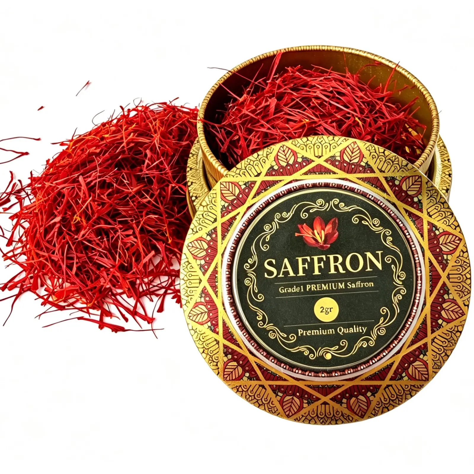 Premium Grade A+ Super Negin Saffron Threads - All-Red Pure Stigmas, Flavorful Natural Food Spice, No Artificial Additives, Ideal for Golden Milk, Paella,  Wellness Tea, Portable for Outdoor Cooking load Tea
