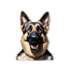 German Shepherd Kiss-Cut Stickers, Dog Lover Gifts, Pet Decor, Planner Stickers, Car Decals, Cute Animal Stickers