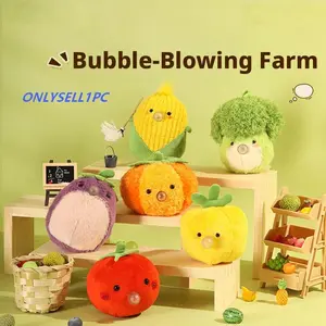 10cm cute vegetable shaped plush toy, press sound, press bubble toy, ideal gift for children, stress relief toy, multiple styles to choose from, tomato, pumpkin, eggplant, bell pepper, broccoli, corn doll doll backpack pendant, keychain, couple gift