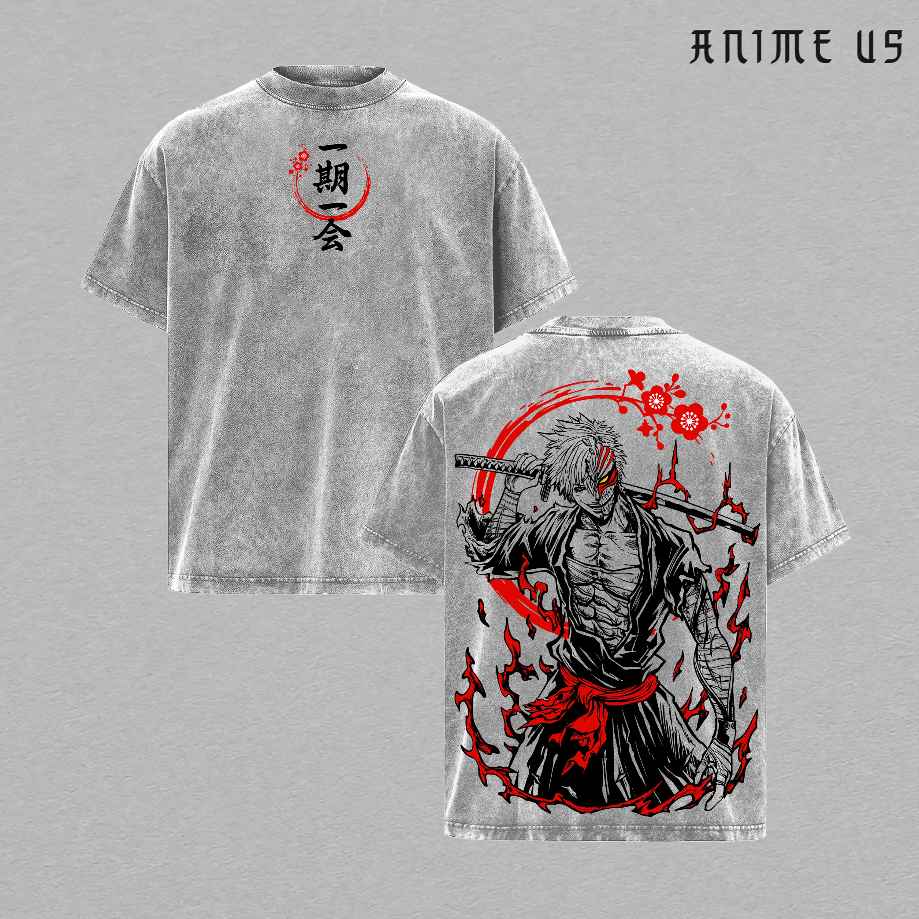 chigo Kurosaki T-Shirt, Bleach Anime Oversized Tee, Vintage Washed Graphic Shirt, Shinigami Bankai Streetwear, Heavy Cotton Casual Unisex Outfit, Japanese Manga Top, Gift for Fan