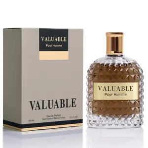 NovoGlow Valuable Pour Homme Eau de Toilette 3.4 oz Bold Masculine Cologne with Vetiver Salt Woody Notes for Confidence