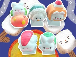 Cute Cat & Bunny Artisan Keycap - Kawaii Cheese Theme Custom Keycap for Mechanical Keyboards
