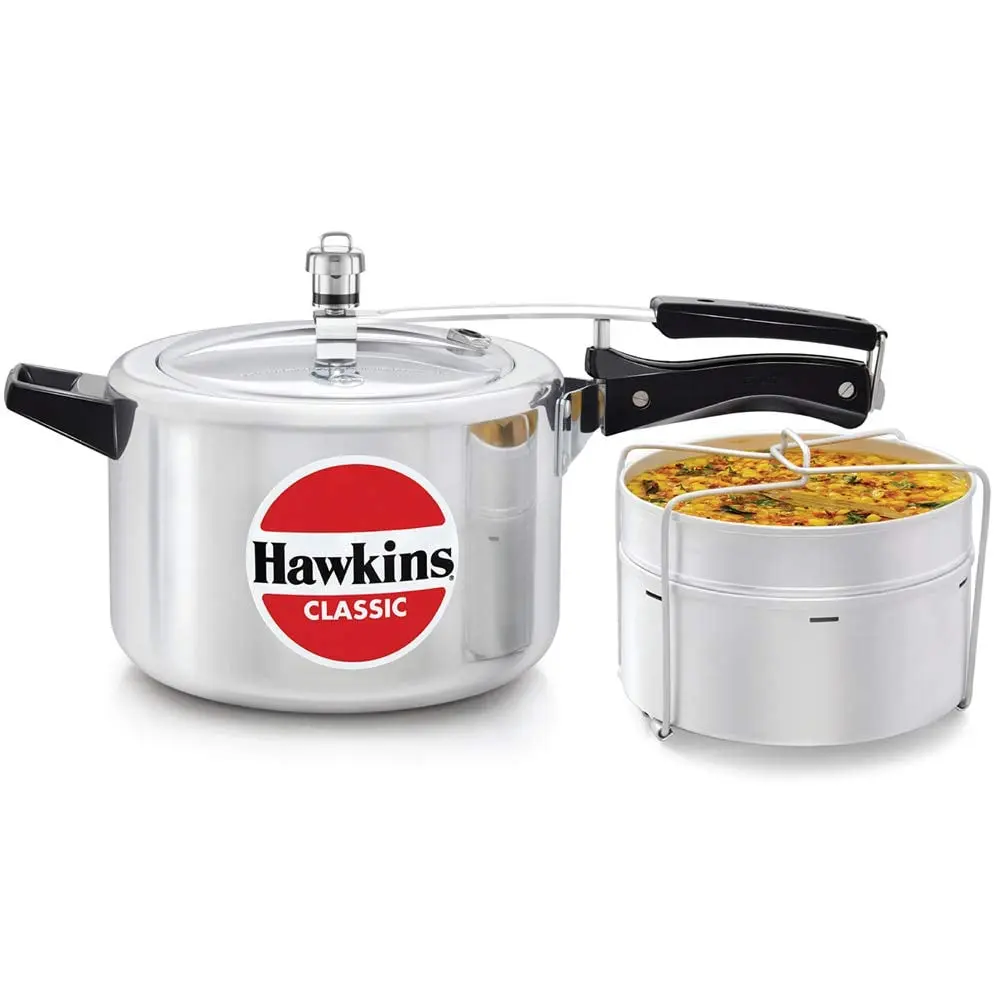 Hawkins B21 Classic Aluminum Pressure Cooker with Separator - 5 Litres