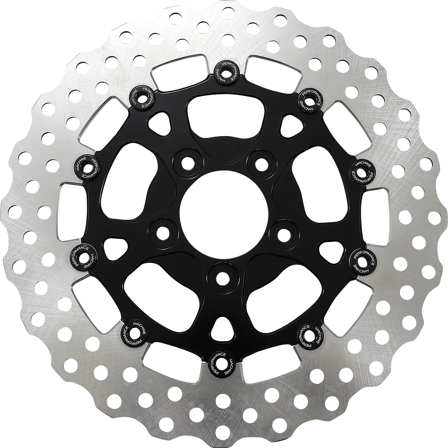 PERFORMANCE MACHINE (PM) Two-Piece Front Brake Rotor - Dominator - 11.5" - Black