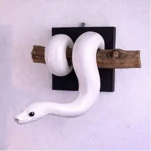 Golden Ball Python Wall Sculpture, Nature-Inspired Artistic Decorative Hanging Home Decor for Rooms