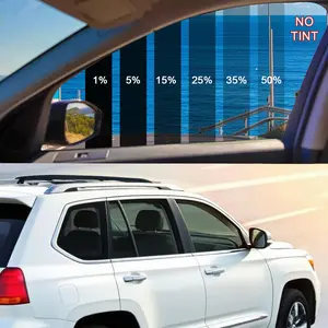 3M/6M Car Window Tint Film Roll, 1%-50% VLT, 99% UV Block, Heat Control Anti-Glare Scratch Resistant Sun Shade Film for Car Windows, Home Office Glass