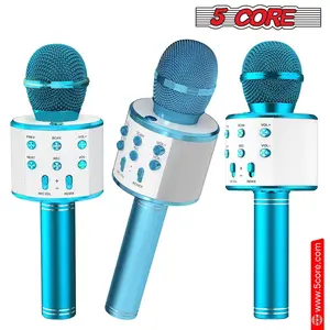 5Core Wireless Karaoke Microphone Bluetooth Mic Portable Handheld Microfonos Inalambricos BLUE