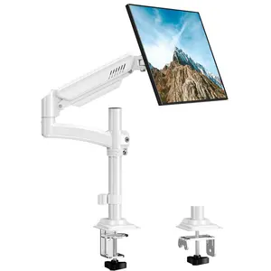 MOUNTUP Single Monitor Arm Holds 4.4-22lbs, Monitor Stand for Desk, Height Adjustable Monitors Mount for 32 27 24 22inch, Full-Motion Monitors Desk Mount with C-Clamp＆Grommet Base, MU6015W