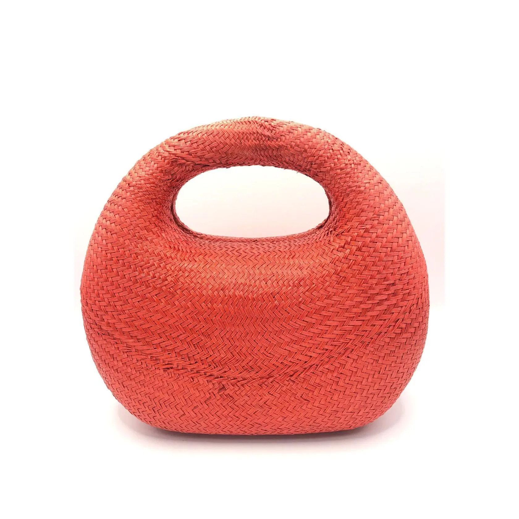 SERPUI Michelle Bun Wicker Handbag - Orange