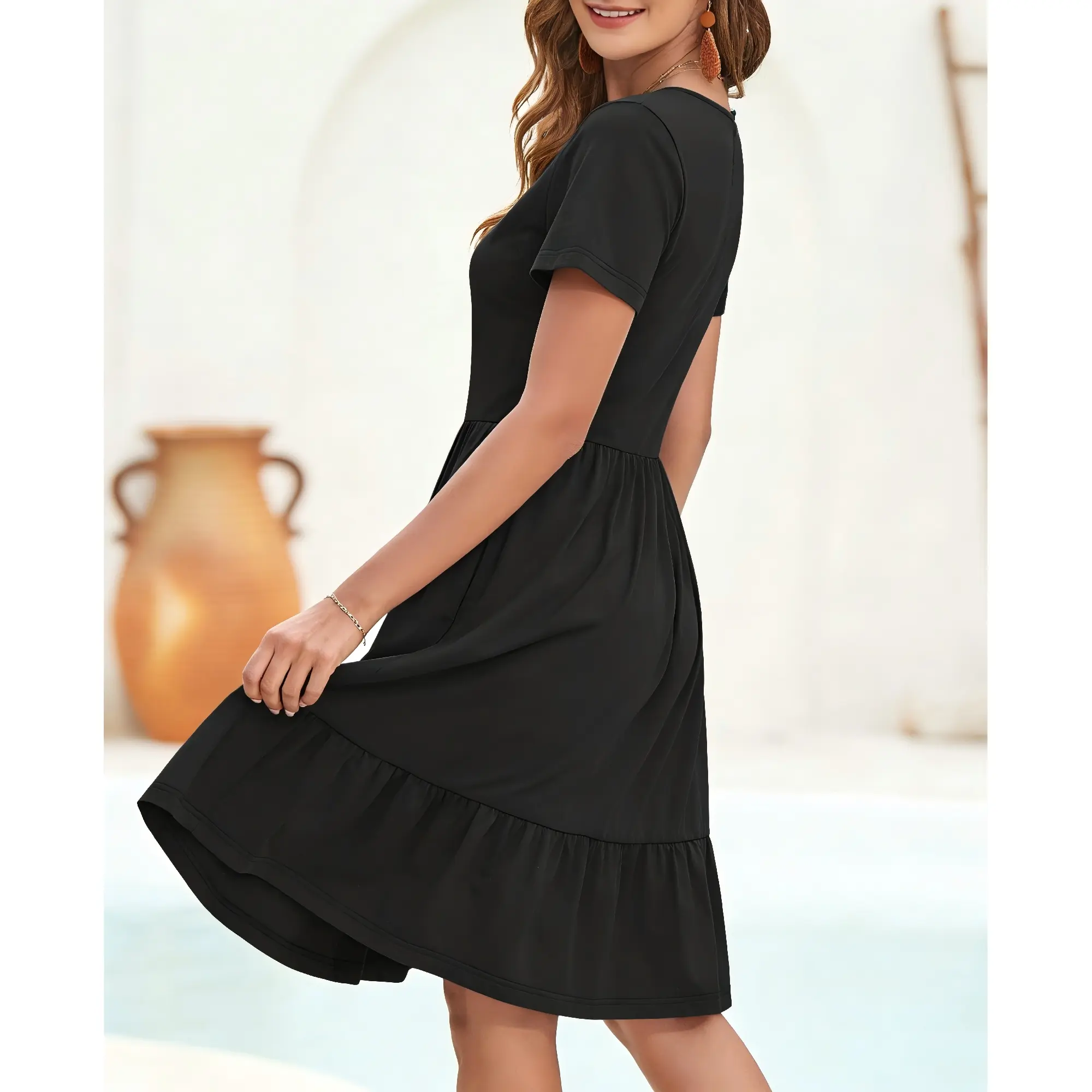 AUSELILY Womens Square Neck Dresses Ditsy Floral Print Short Sleeve A-Line Ruffle Empire Waist Sundress with Pockets 2026 Shortsleeve - TikTok Shop AUSELILY Womens Square Neck Dresses Ditsy Floral Print Short Sleeve A-Line Ruffle Empire Waist Sundress with Pockets 2026 Shortsleeve - TikTok Shop