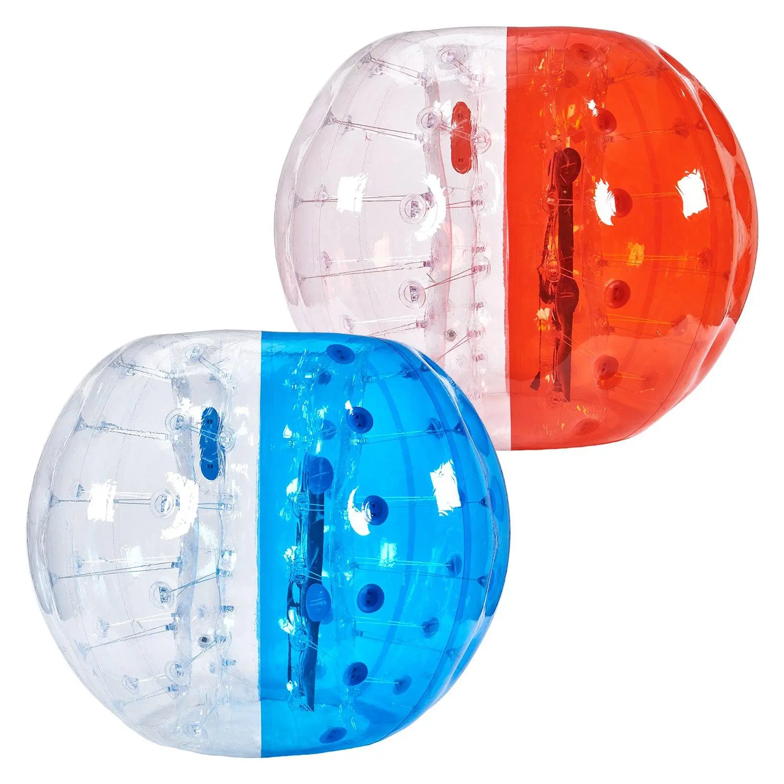 【DealsForYouDays】VEVOR Inflatable Bumper Balls 2-Pack,  5FT/1.5M Body Sumo Zorb Balls for Teen & Adult, 0.8mm Thick PVC Human Hamster Bubble Balls for Outdoor Team Gaming Play, Bumper Bopper Toys for Garden, Yard, Park