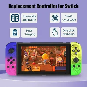 Switch Game Controller Compatible with Switch Lite Oled Wireless Controllers Dual Vibration Cool Replacement Wake-Up Switch Accessory