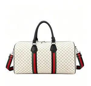 Factory Direct Large Capacity Duffle Bag for Women, Stylish Classic Pattern Weekender Travel Bag, Durable Waterproof Gym Bag with Adjustable Shoulder Strap, Carry On Compliant Overnight Bag for Travel, Fitness, Commute, Weekend Getaway