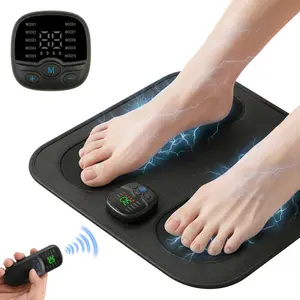Lotosug Rechargeable USB Foot Massager Mat, perfect for athletes foot, muscle relaxation, 10 Modes 30 Intensities, LCD Display Screen, EMS Foot Massage for Muscle Relaxation, Best mothersdaygift