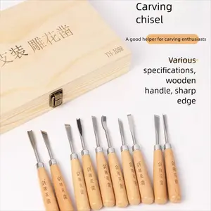 Woodworking Chisel Carving Set Gift Box, 6pcs/12pcs DIY Wood Art Furniture Hand Tool Kit, Engraving Knife for Craftsmen Artists