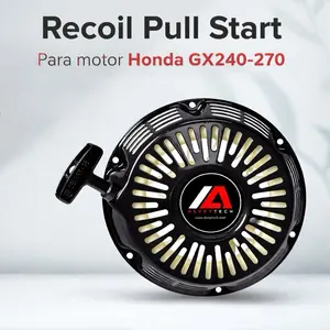AlveyTech Black Recoil Starter Metal Plastic Manual for Honda GX 240-270.