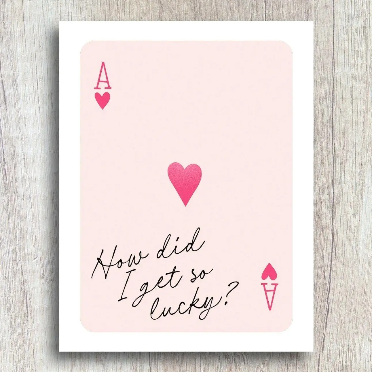 Ace of Hearts Greeting Card: Romantic Anniversary Love Note, Card for Boyfriend or Girlfriend, Greeting Card with Envelope Funny Greeting Card- MichaelSintros Shop