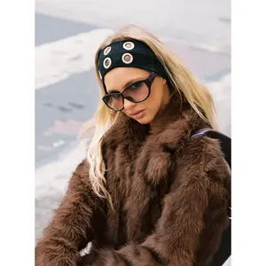 Movie Stars Eyelet Headband Black