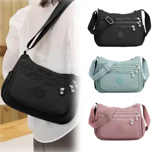 Women's Crossbody Bag Waterproof Shoulder Purse with Multi-Pockets Lightweight Trendy Messenger Handbag for Daily Use in Multiple Colors