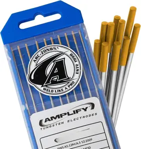 Amplify Tungsten Electrode for TIG Welding, 1.5% Lanthanated 3/32" x 7" (, EWLa-1.5) 10 Pack