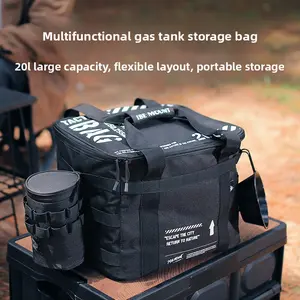 Outdoor large-capacity storage bag 20L set pot cooker anti-collision multi-function portable gas tank storage bag camping picnic essentials Cube Tent Conversion Kit trailer camper Tactical Shoulder