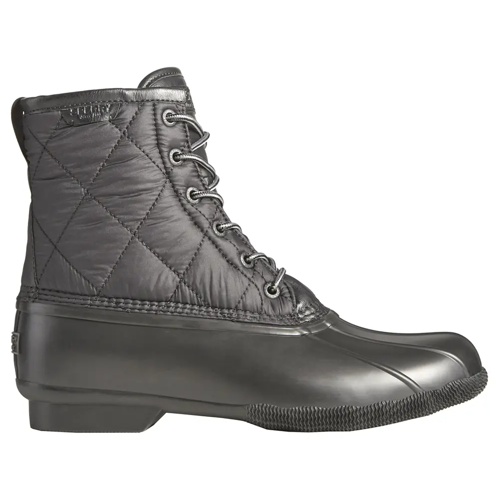 Sperry Mens Saltwater Quilted Round Toe Duck Rain Casual Boots Ankle - Grey