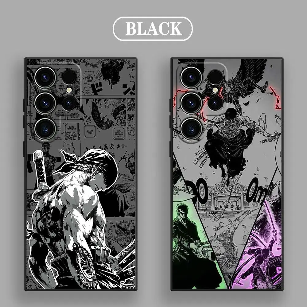 Zoro Manga Phone Case For Samsung Galaxy S25 S24 S23 S26 S21 FE S26 S22 Ultra For iphone 17 16 15 14 13 12 11 17Air Plus Pro Promax Soft Silicon Cover