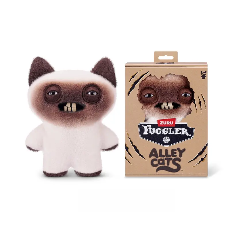 Fuggler Dark Alley Series Plush Doll - Ugly-Cute, Quirky Stinkface Abs Teethy Trend Icon Collectible, Durable Soft Fluffy Stuffed Animal for Collectibles Enthusiasts