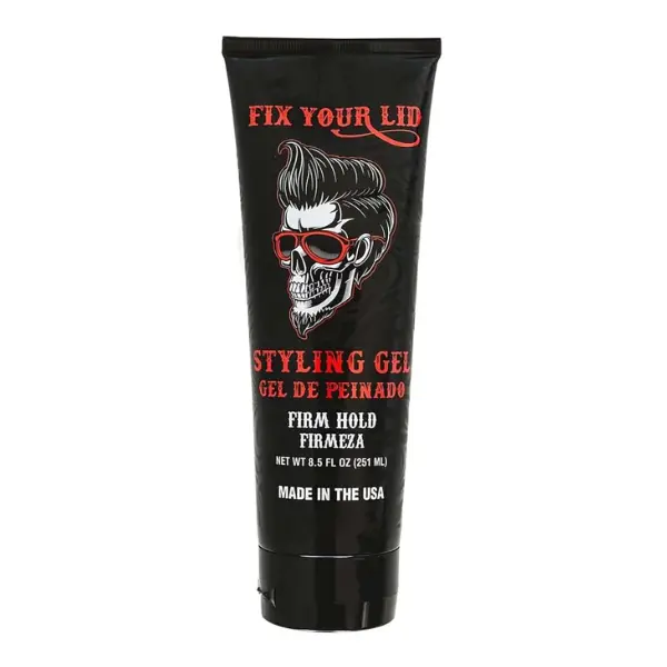 Fix Your Lid Styling Gel for Men's Hair - Firm Hold with Fuller Look - Strong Hold Gel for All Men's Hair Types & Styles - Easy To Wash Out - 8.5 Oz