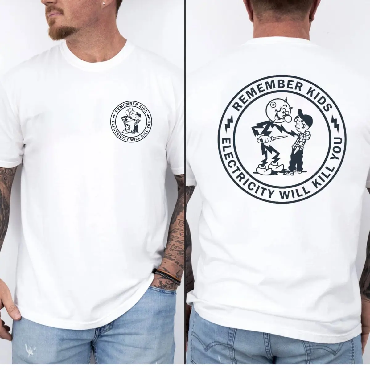 Lineman Shirt, Funny Electricity Warning Tee, Trade Worker T Shirt, Lineman Gift Idea, Unisex Short Sleeve Tee, Graphic Round Neck Tee