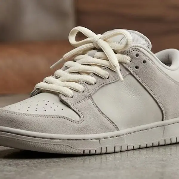 Oval V2 White Shoelaces, Compatible with SB Dunk Shoes, White Laces