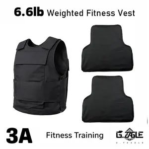 Outdoor Weighted Fitness Vest: Features two large-sized "weight plates" (3A) built-in, with 10x12-inch weight plate pockets located on both the front and back; the size is adjustable, ensuring a comfortable and breathable fit.