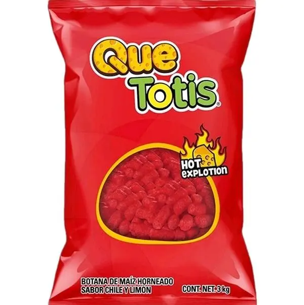 QUE TOTIS HOT XPLOTION - BIG BAG 3 KG - Snack and Crispy Snack QUE TOTIS HOT XPLOTION - BIG BAG 3 KG - Snack and Crispy Snack