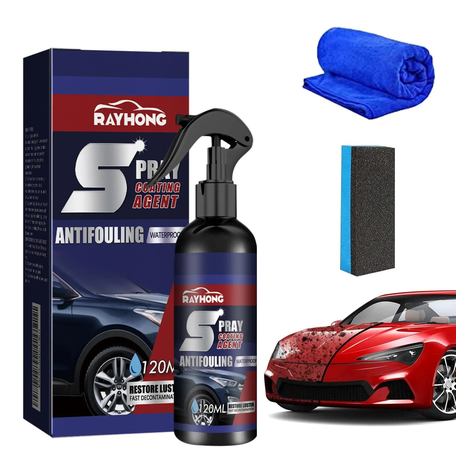 1/2/3PCS 120ml Car Nano Coating Spray, Quick Ceramic Coating Agent, Waterproof Anti-Fouling Polish Spray for Cars, Motorcycles, Trucks & Boats