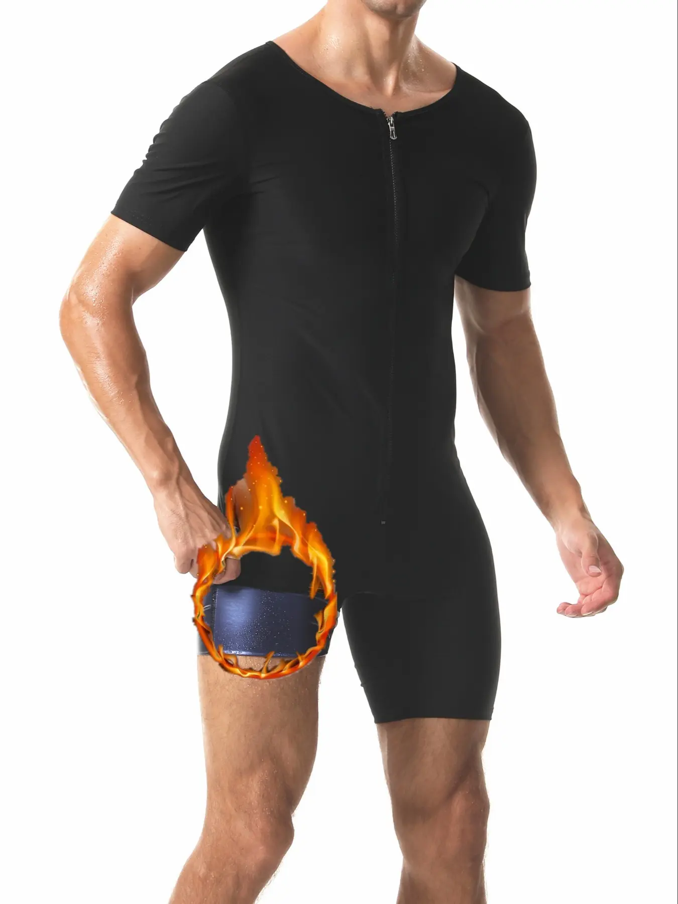 Men's Crew Neck Short Sleeve Bodysuit for Running and Gym, Athletic Workout Clothing, Form-Fitting Workout Tee for Active Lifestyle, Sportswear for Fitness, Form Fitting Activewear, Workout Running Clothes